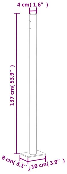 Uvlačiva bočna tenda za terasu 140 x 600 cm krem - Krema 140 x 600 cm 1 Krema