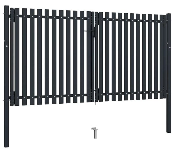 Dvokrilna Ograda Čelična Vrata 300x150 cm Antracit - 300 x 150 cm 300 x 150 cm