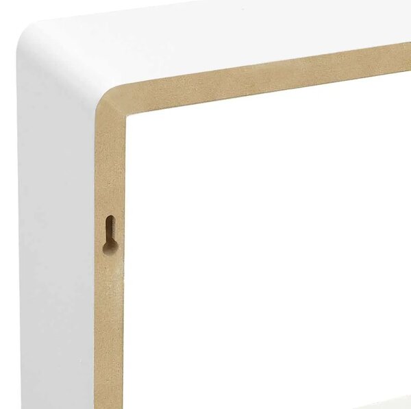 Kockaste zidne police 3 kom bijele MDF - Bijela 28 x 10 x 28 cm 3 1