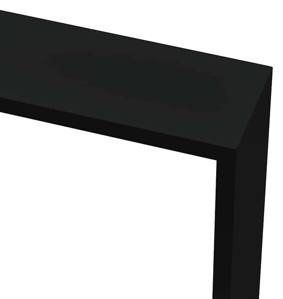 Kockaste zidne police 3 kom crne MDF - Crna 30 x 10 x 30 cm 3 1