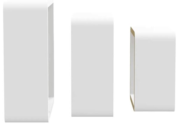 Kockaste zidne police 3 kom bijele MDF - Bijela 28 x 10 x 28 cm 3 1