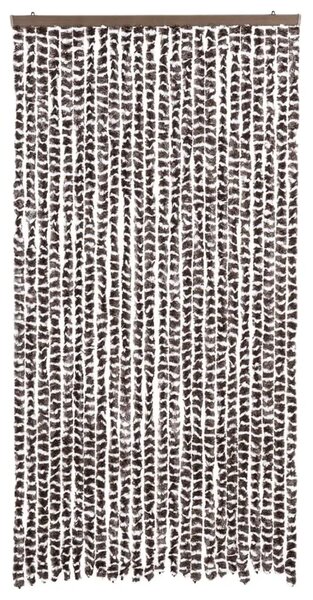 Zavjesa protiv muha - Zastor protiv insekata smeđe-bijeli 100 x 220 cm šenil - Smeđa i bijela 100 x 220 cm Smeđa i bijela 100 x