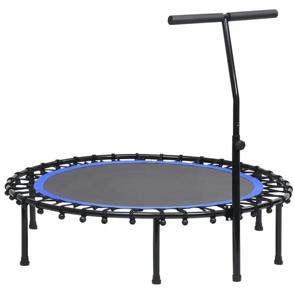 Trampolin za vježbanje s ručkom i sigurnosnim jastučićem 122 cm - 122 cm 1 Sa sigurnosnim jastučićima Okruglo