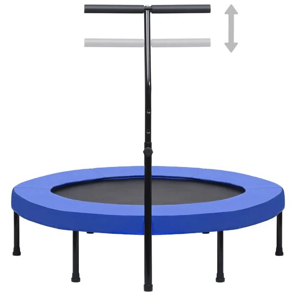 Trampolin za vježbanje s ručkom i sigurnosnim jastučićem 122 cm - 122 cm 1 Sa sigurnosnim jastučićima Okruglo
