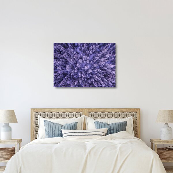 Staklena slika snježnih stabala (70x50 cm)