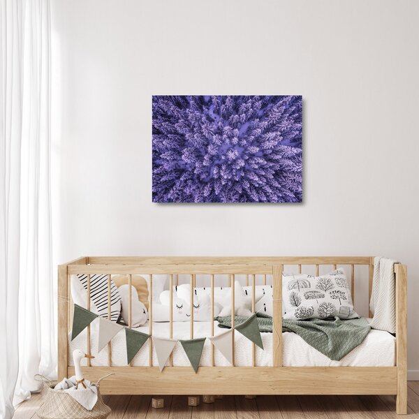 Staklena slika snježnih stabala (70x50 cm)