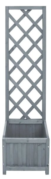 Sadilica s rešetkom 40x30x135 cm od masivne jelovine - Siva 40 x 30 x 135 cm 1 Siva