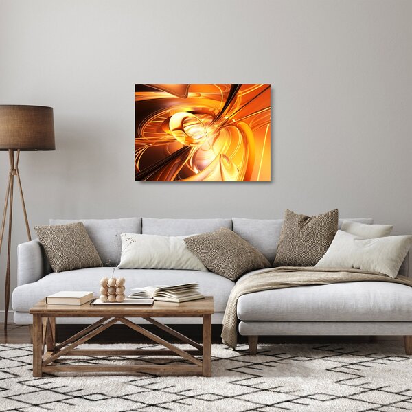 Staklena slika apstrakcije (70x50 cm)