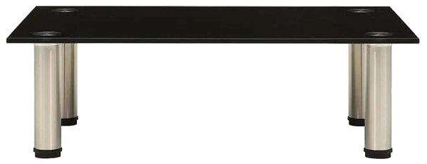 TV stalak crni 60 x 35 x 17 cm od kaljenog stakla - Crna 1 60 cm Crna