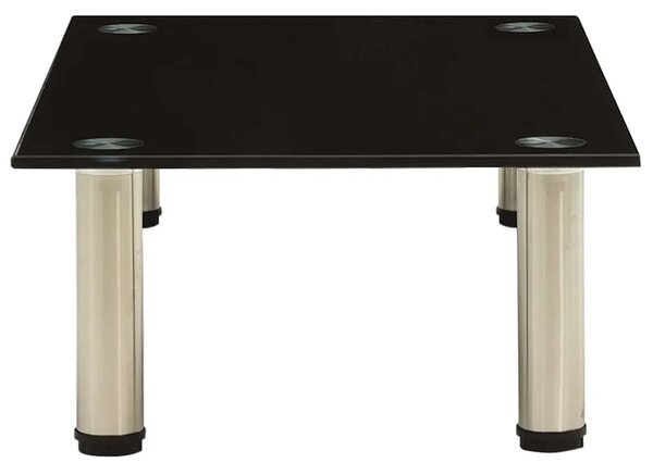 TV stalak crni 60 x 35 x 17 cm od kaljenog stakla - Crna 1 60 cm Crna