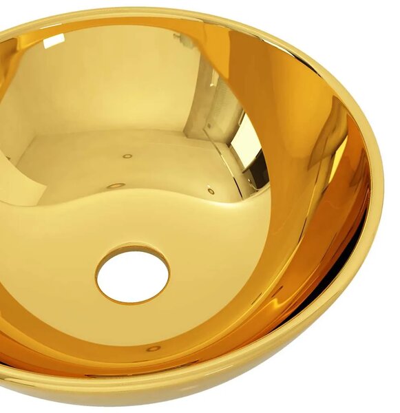 Lavabo - Umivaonik 28 x 10 cm keramički zlatni - Zlatno Zlatno