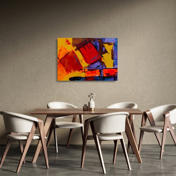Staklena slika apstrakcije (70x50 cm)
