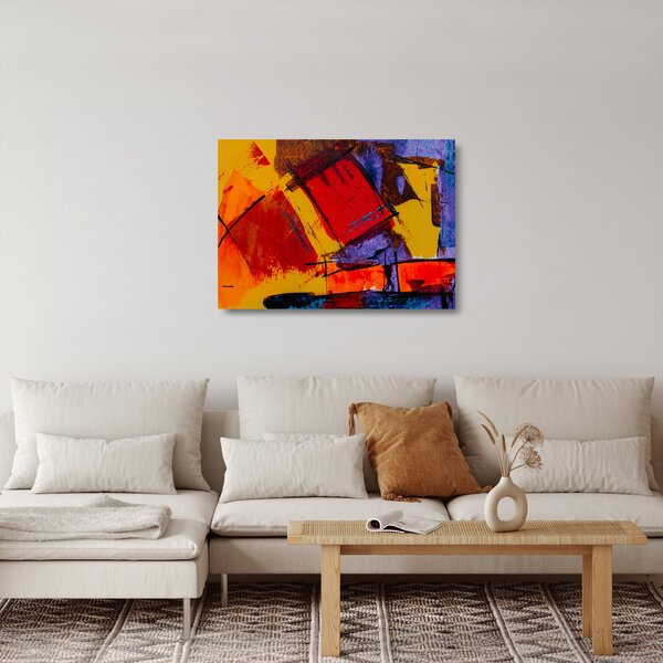 Staklena slika apstrakcije (70x50 cm)