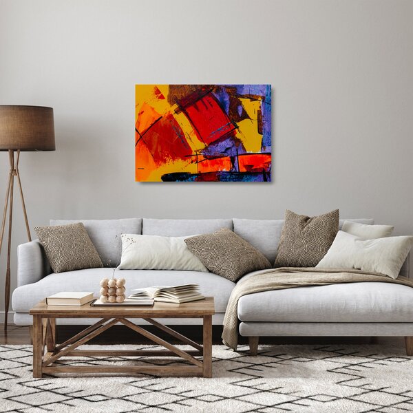 Staklena slika apstrakcije (70x50 cm)