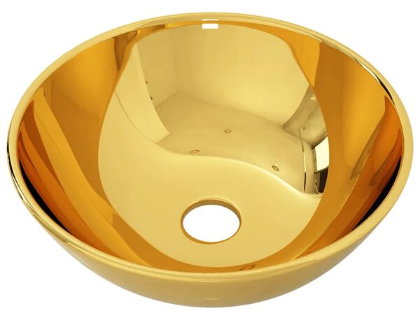 Lavabo - Umivaonik 28 x 10 cm keramički zlatni - Zlatno Zlatno
