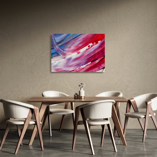 Staklena slika - ružičasto-plava boja (70x50 cm)