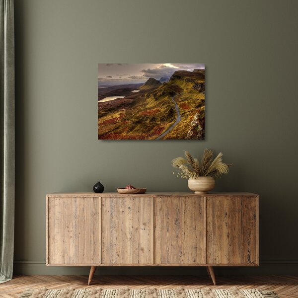 Staklena slika škotskih planina (70x50 cm)
