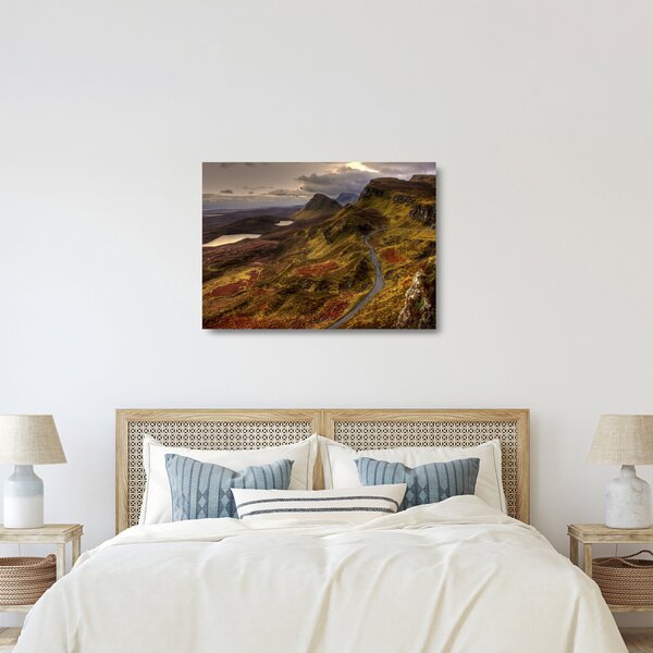 Staklena slika škotskih planina (70x50 cm)