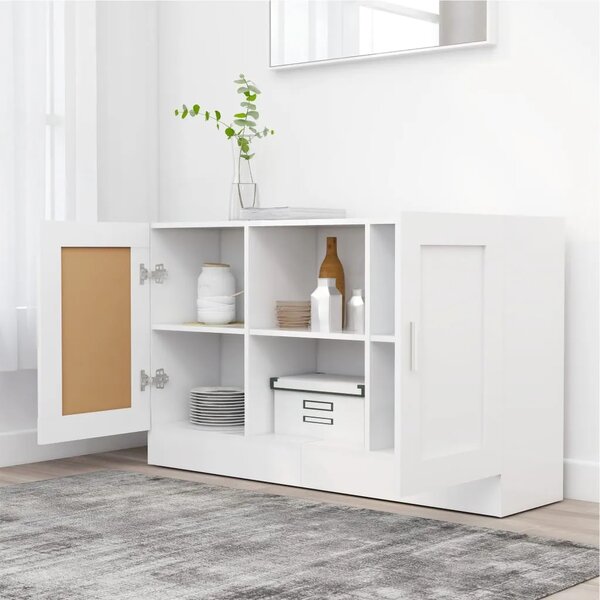 Komoda bijela 120 x 30 5 x 70 cm od konstruiranog drva - Bijela 1 Konstruirano drvo Bijela