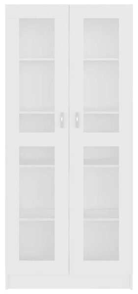 Vitrina bijela 82 5 x 30 5 x 185 cm konstruirano drvo - Bijela 1 185 cm Bijela