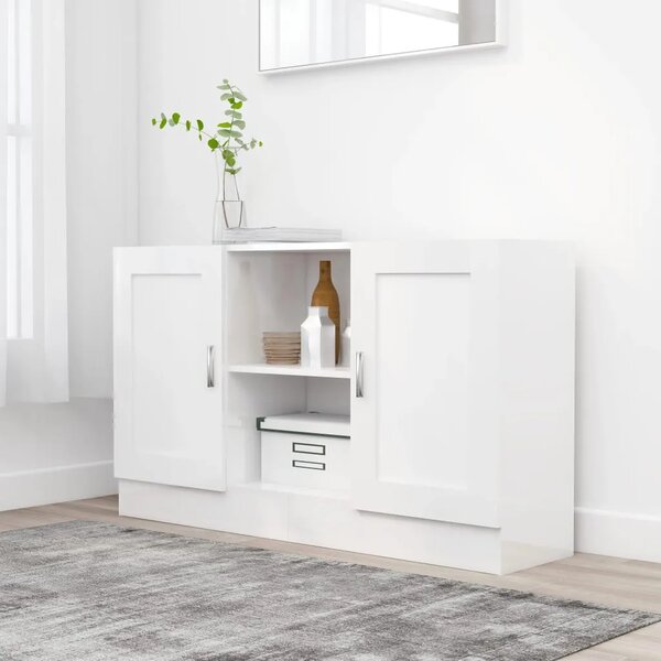 Komoda bijela 120 x 30 5 x 70 cm od konstruiranog drva - Bijela 1 Konstruirano drvo Bijela