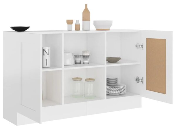 Komoda bijela 120 x 30 5 x 70 cm od konstruiranog drva - Bijela 1 Konstruirano drvo Bijela
