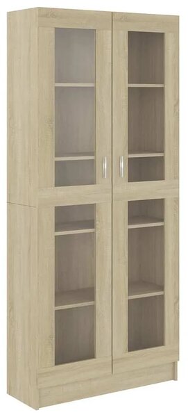 Vitrina boja hrasta 82 5 x 30 5 x 185 cm konstruirano drvo - sonoma hrast 1 185 cm sonoma hrast