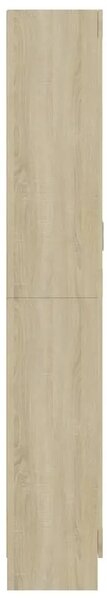 Vitrina boja hrasta 82 5 x 30 5 x 185 cm konstruirano drvo - sonoma hrast 1 185 cm sonoma hrast