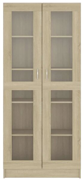 Vitrina boja hrasta 82 5 x 30 5 x 185 cm konstruirano drvo - sonoma hrast 1 185 cm sonoma hrast
