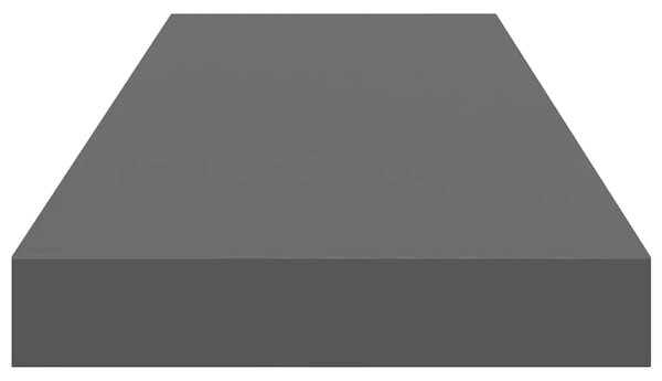 Plutajuće zidne police 4 kom sjajne sive 80 x 23 5 x 3 8 cm MDF - visoko sjajno siva 80 x 23.5 x 3.8 cm 4 1