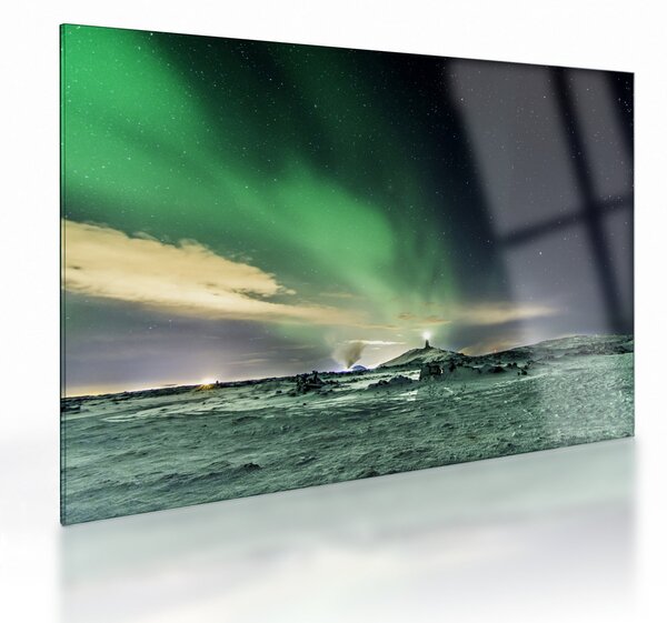 Staklena slika polarne svjetlosti (70x50 cm)