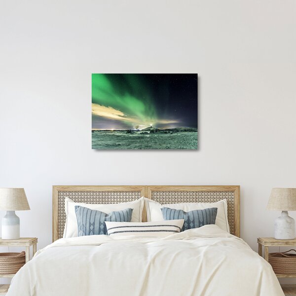 Staklena slika polarne svjetlosti (70x50 cm)