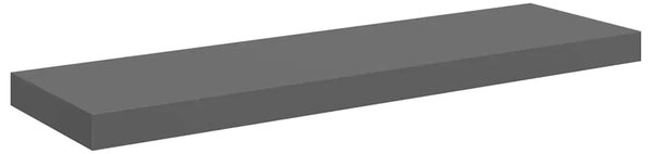 Plutajuće zidne police 4 kom sjajne sive 80 x 23 5 x 3 8 cm MDF - visoko sjajno siva 80 x 23.5 x 3.8 cm 4 1