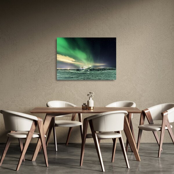 Staklena slika polarne svjetlosti (70x50 cm)