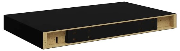 Plutajuće zidne police 4 kom sjajne crne 40 x 23 5 x 3 8 cm MDF - visoko sjajno crna 40 x 23.5 x 3.8 cm 4 1