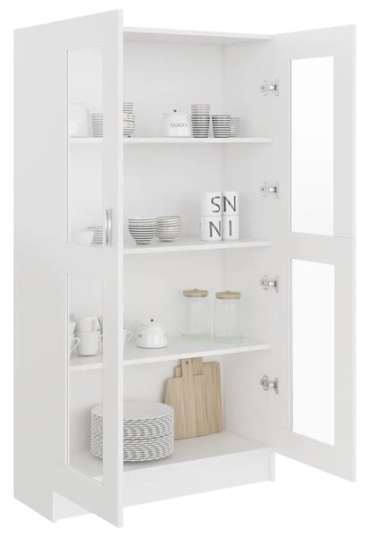 Vitrina bijela 82 5 x 30 5 x 150 cm konstruirano drvo - Bijela 1 150 cm Bijela