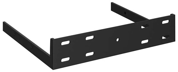 Plutajuće zidne police 2 kom crne 23 x 23 5 x 3 8 cm MDF - Crna 23 x 23.5 x 3.8 cm 2 1