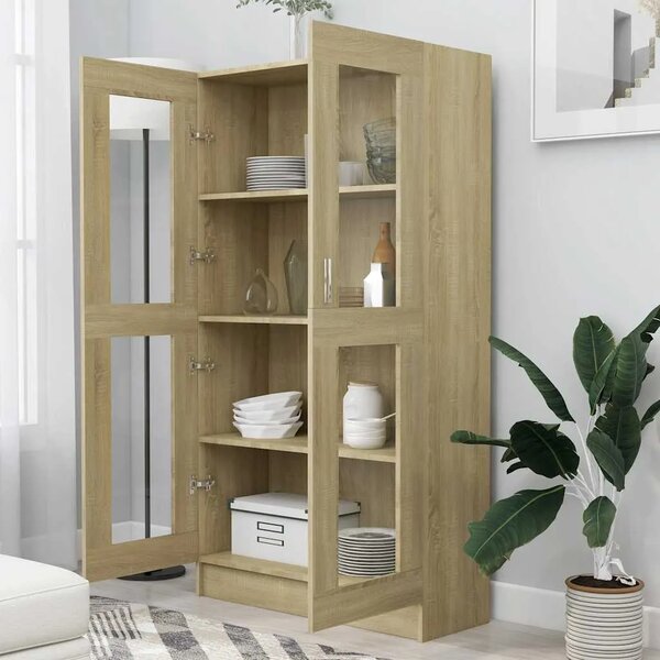 Vitrina boja hrasta sonome 82 5x30 5x150 cm konstruirano drvo - sonoma hrast 1 150 cm Sonoma hrast