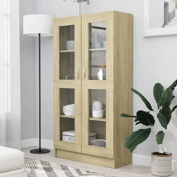 Vitrina boja hrasta sonome 82 5x30 5x150 cm konstruirano drvo - sonoma hrast 1 150 cm Sonoma hrast