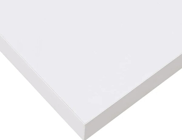 Plutajuće zidne police 2 kom sjajne bijele 40 x 23 5 x 3 8 cm MDF - Visoko sjajno bijela 40 x 23.5 x 3.8 cm 2 1