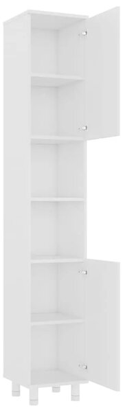 Kupaonski ormarić bijeli 30 x 30 x 179 cm od konstruiranog drva - Bijela 1 1 Bijela