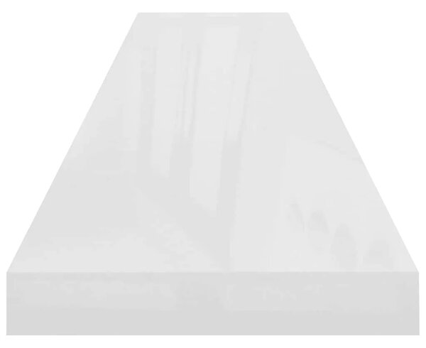 Plutajuća zidna polica visoki sjaj bijela 120x23 5x3 8 cm MDF - Visoko sjajno bijela 120 x 23.5 x 3.8 cm 1 1