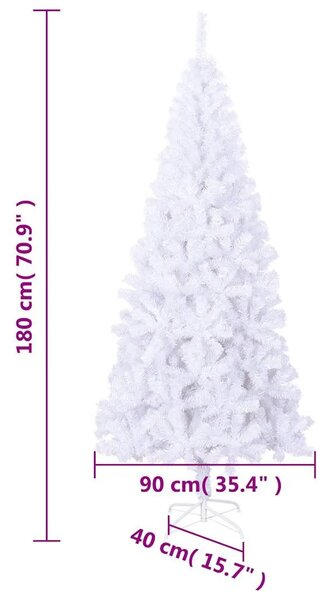 Umjetno božićno drvce sa stalkom 180 cm 620 grana - Bijela 180 cm 1 1
