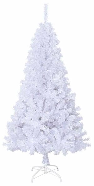 Umjetno božićno drvce s gustim granama bijelo 150 cm PVC - Bijela 1 680 1
