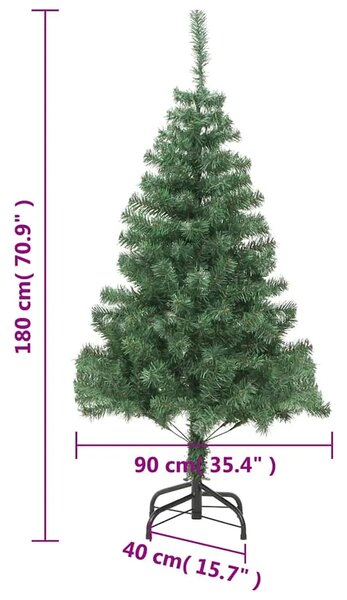 Umjetno božićno drvce sa stalkom 180 cm 564 grane - Zelena 180 cm 1 1