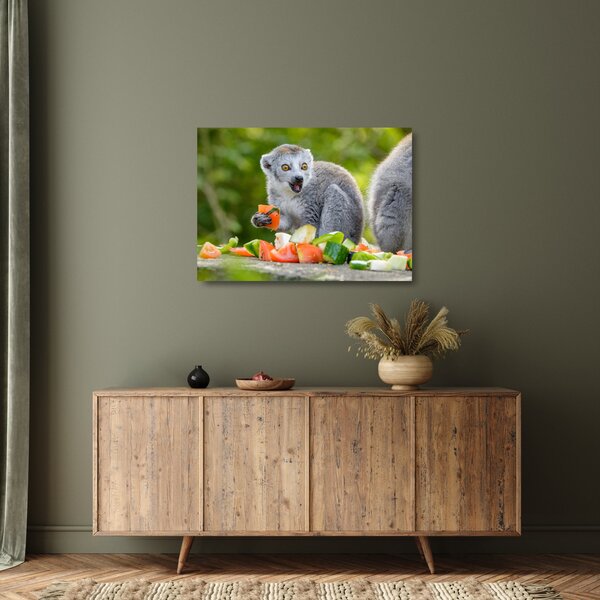 Staklena slika lemura (70x50 cm)