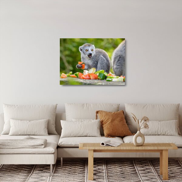 Staklena slika lemura (70x50 cm)