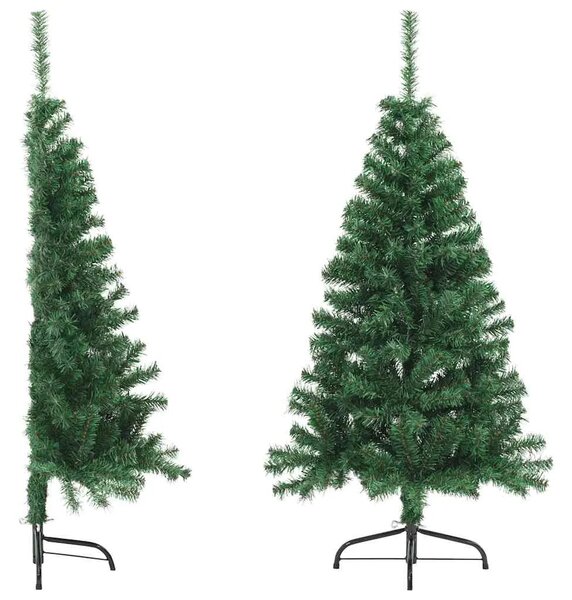 Umjetna polovica božićnog drvca sa stalkom zelena 150 cm PVC - Zelena 150 cm 1 1