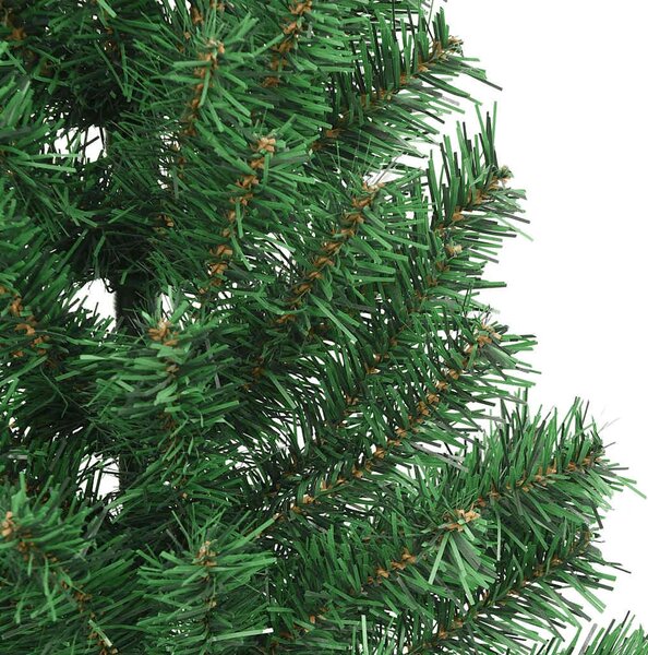 Umjetna polovica božićnog drvca sa stalkom zelena 210 cm PVC - Zelena 210 cm 1 1