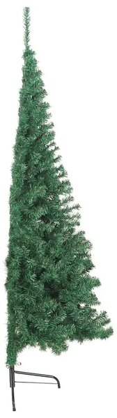 Umjetna polovica božićnog drvca sa stalkom zelena 210 cm PVC - Zelena 210 cm 1 1